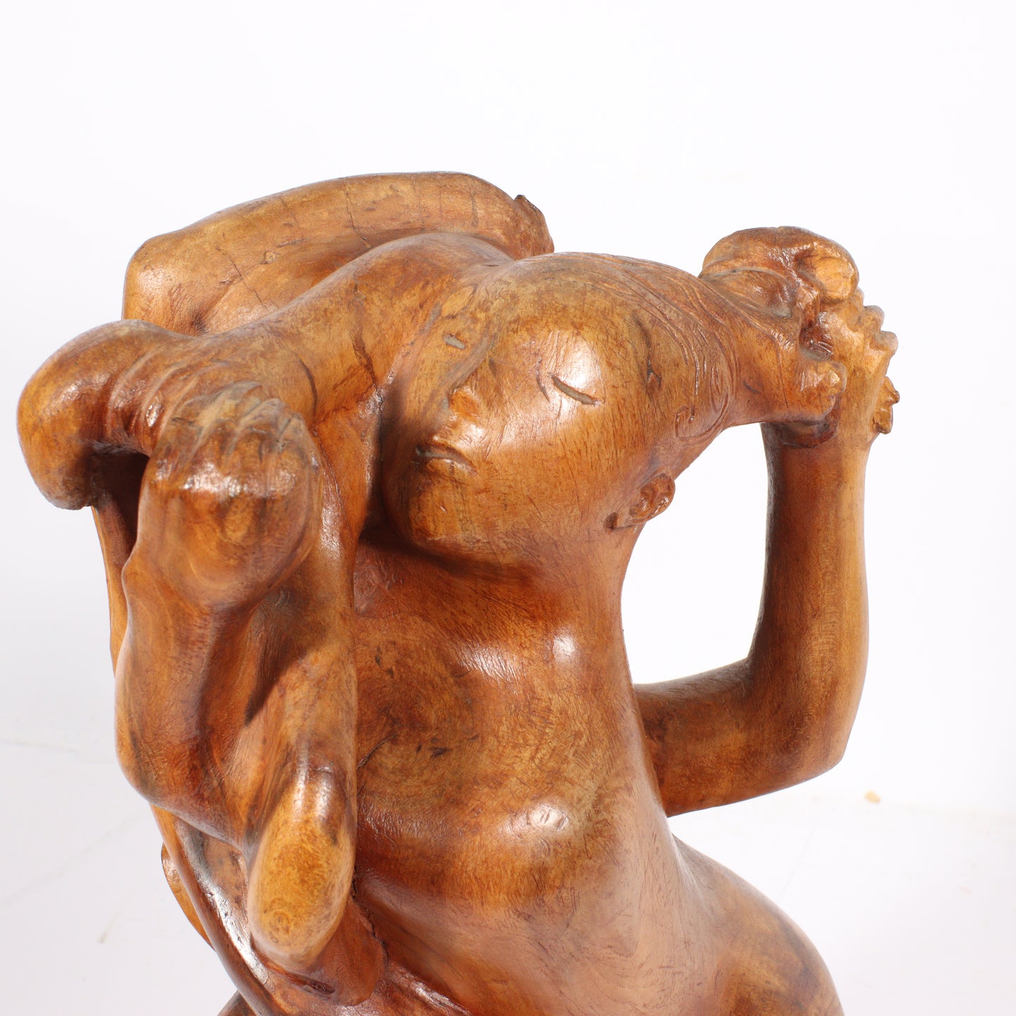 Robert Lohman, Indiana (1919-2001), Two Women, 1950s, wood, 25"H x 10"W x 10 1/2"D
