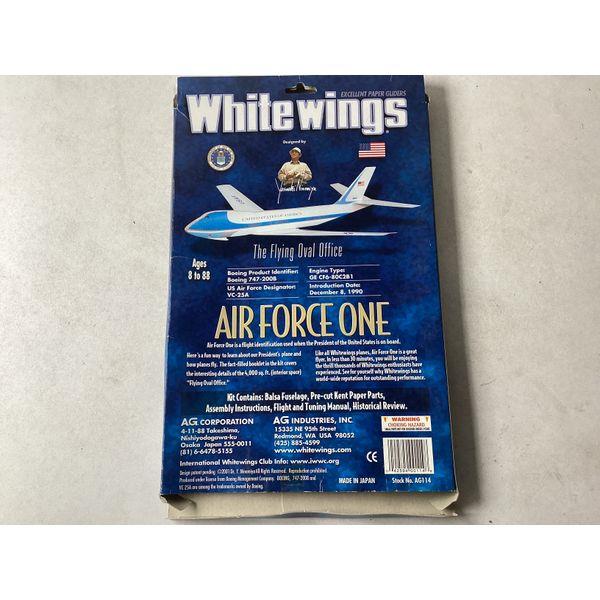 Whitewings Air Force One Paper Glider - Balsa Fuselage, Pre-cut Parts