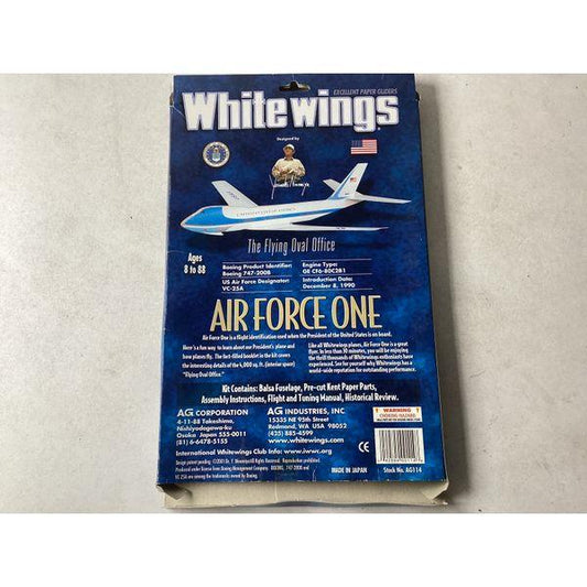 Whitewings Air Force One Paper Glider - Balsa Fuselage, Pre-cut Parts