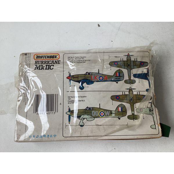 Matchbox Hawker Hurricane - Model Kit, PK-11, Vintage, Unassembled