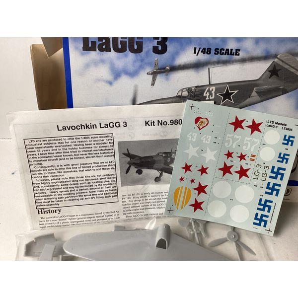 LTD LaGG 3 - 1/48 Scale Model Kit - Aircraft, Decals for 3 Aircraft