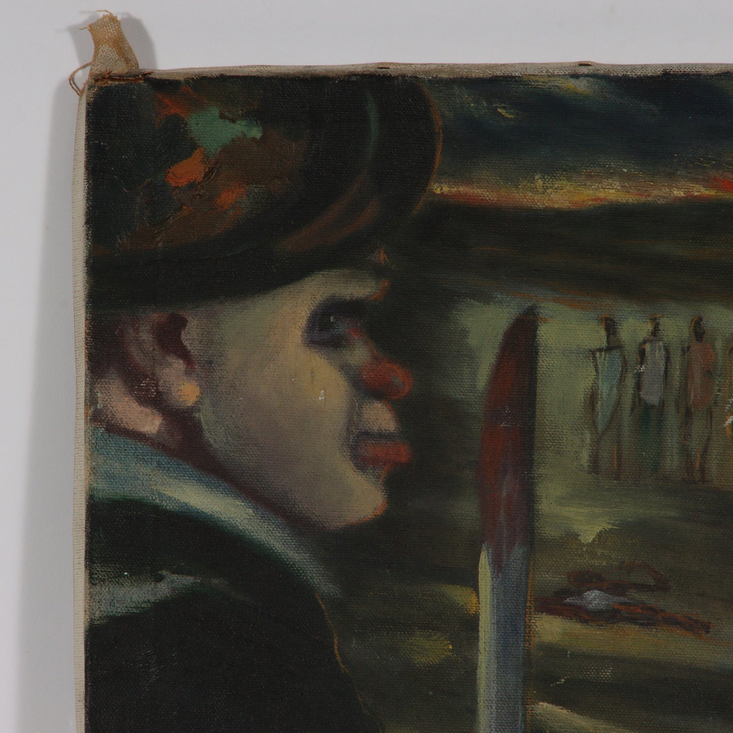 Paul Muller, New York / Russian Federation (1895-1970), Albert Schweitzer, 1940s, oil on canvas stretched over baby crib, 34"H x 23 1/2"W
