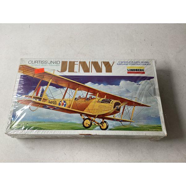 Lindberg Curtiss JN4D Jenny, 1/48 Scale, World War I Trainer, Plastic Model Airplane Construction Kit