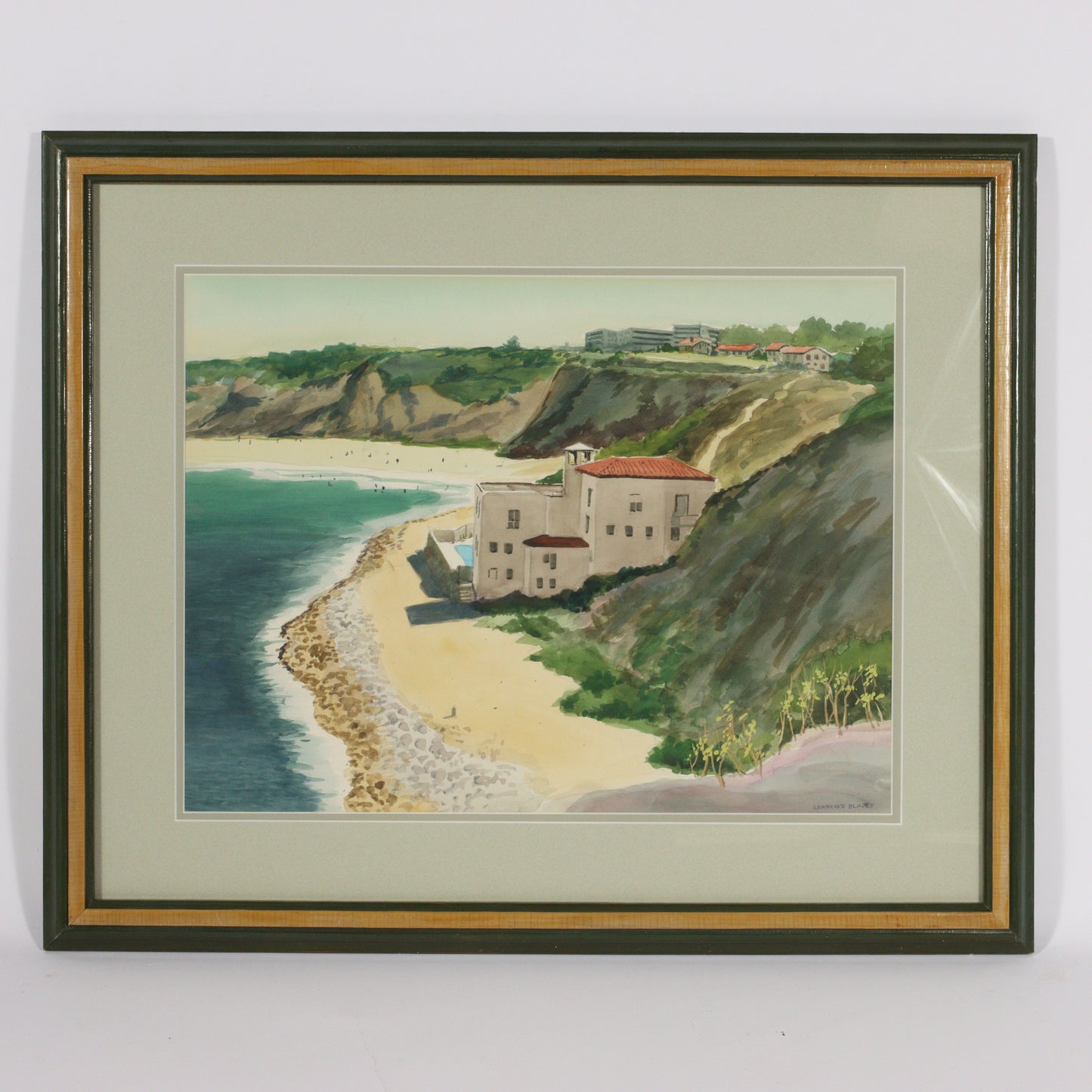 Lawrence Edwin Blazey, Ohio (1902-1999), Coast at Palos Verdes Peninsula California, watercolor on illustration board, 14"H x 18 1/2"W (sight), 22"H x 29"W (frame)