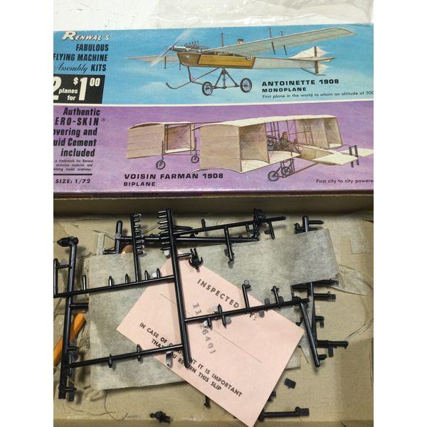 Revell Airplane Model Kit: Antoinette 1908, Voisin Farman 1908, Scale 1/72, Unassembled