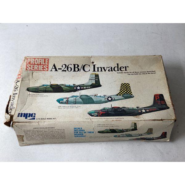MPC Profile Series A-26B/C Invader - 1/72 Scale Model Kit, Vintage, Decals Included