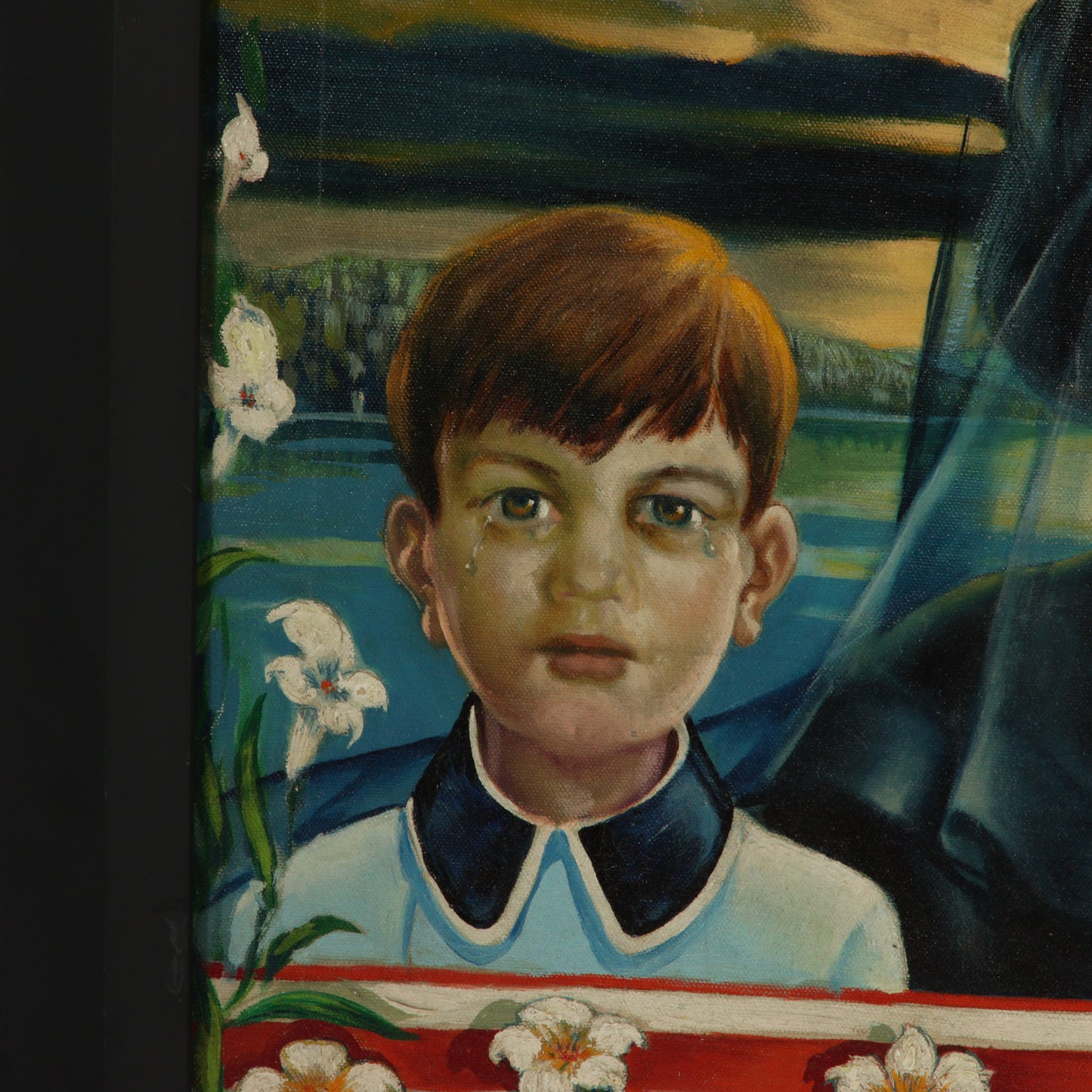 Paul Muller, New York / Russian Federation (1895-1970), The Kennedys, 1963, oil on canvas, 32"H x 25"W