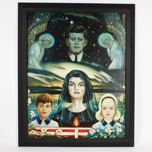 Paul Muller, New York / Russian Federation (1895-1970), The Kennedys, 1963, oil on canvas, 32"H x 25"W