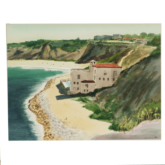 Lawrence Edwin Blazey, Ohio (1902-1999), Coast at Palos Verdes Peninsula California, watercolor on illustration board, 14"H x 18 1/2"W (sight), 22"H x 29"W (frame)