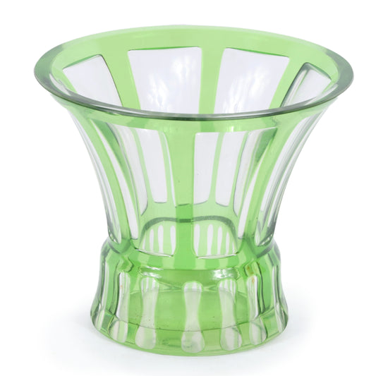 Otto Prutscher (Austrian, 1880–1949), Wiener Werkstatte Art Deco glass vessel. 3 3/4"H x 4 1/2"W