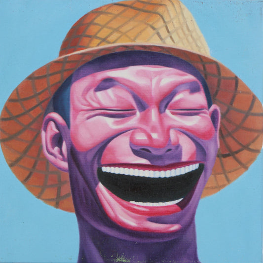 Yue Minjun (attributed), Chinese (b. 1962), Untitled, Hat, oil on canvas, 12"H x 12"W