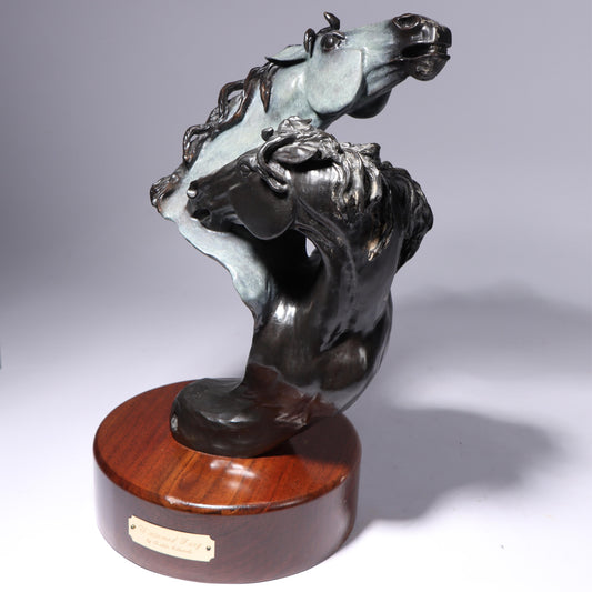 Debbe Edwards, Native American (20th/21st century), Untamed Fury, patinated bronze, 198"H x 12"W