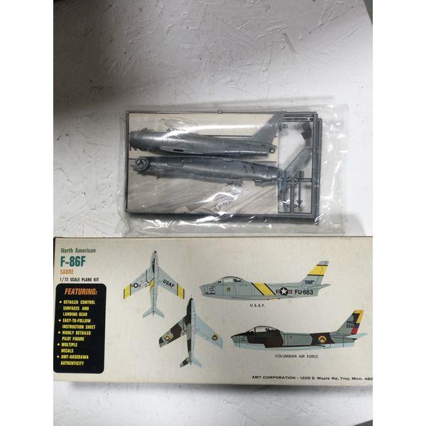 AMT North American F-86F Sabre - 1/72 Scale Model Kit, Detailed Surfaces, Pilot Figure, Decals