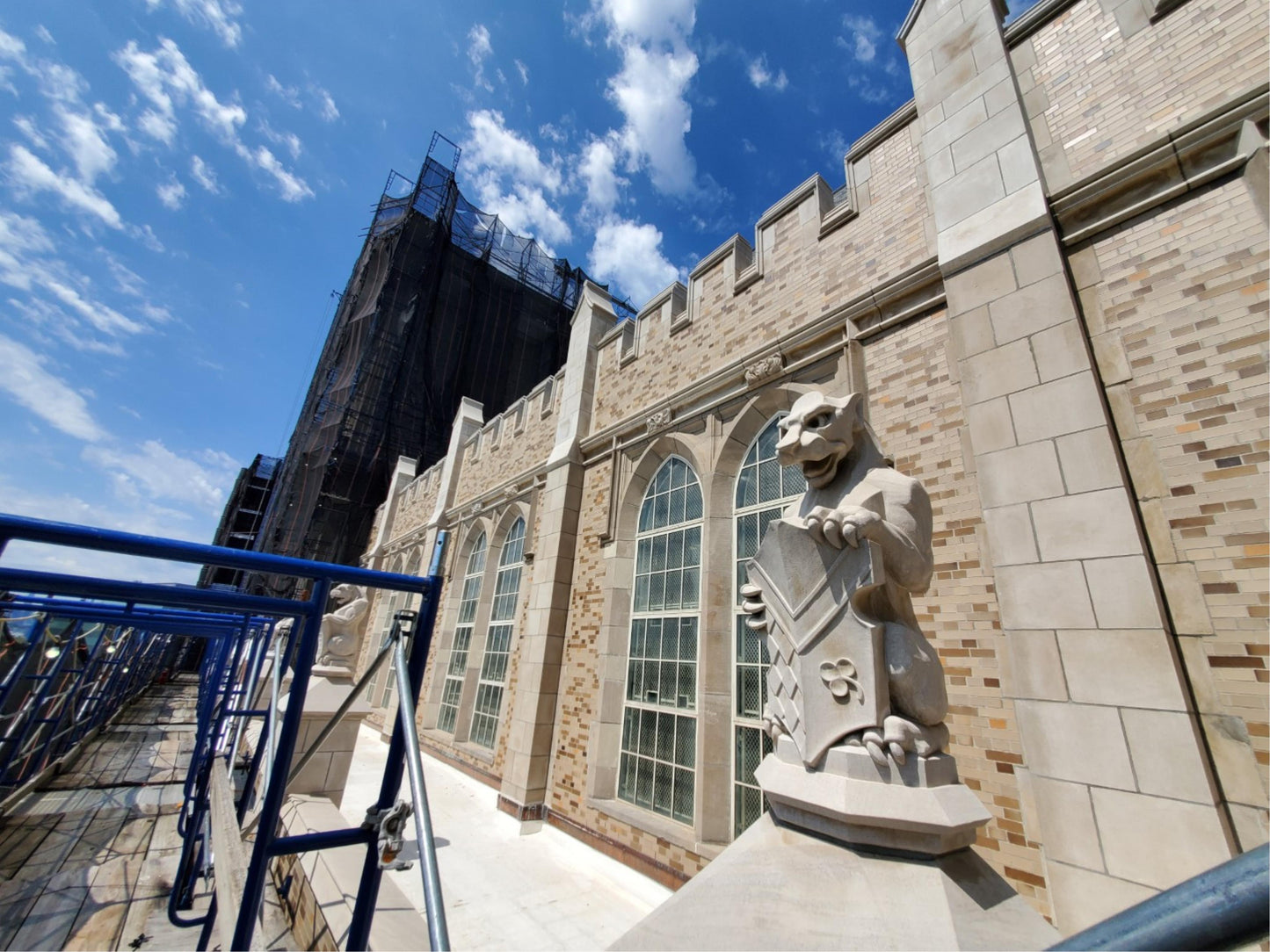 Gothic cornerstone; 1920s Harlem, New York, Gothic Style Architectural Limestone Facade Carving