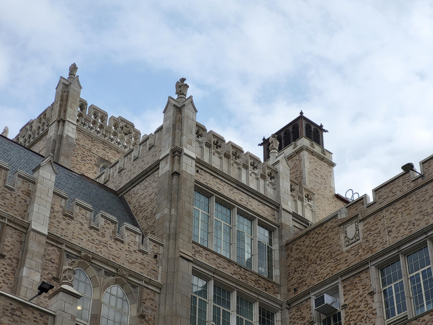 Gothic cornerstone; 1920s Harlem, New York, Gothic Style Architectural Limestone Facade Carving
