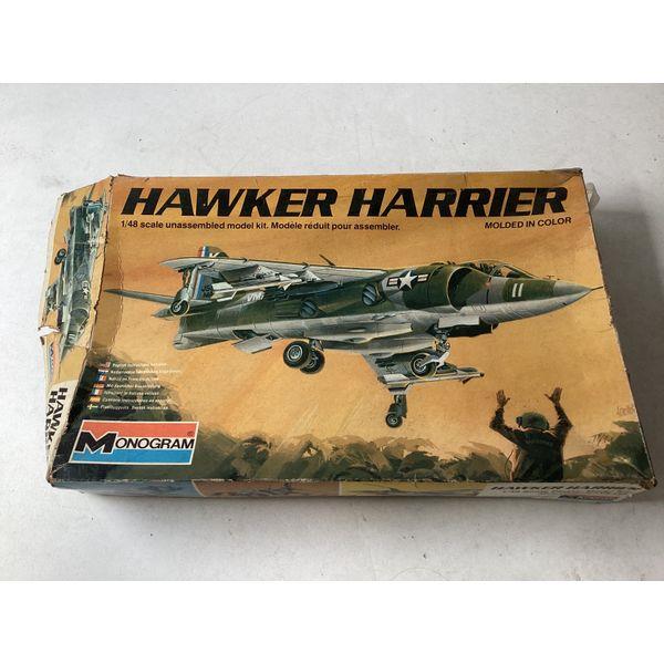 Monogram Hawker Harrier - 1/48 Scale, Unassembled Model Kit - Molded Color