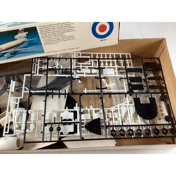 FROG Laker Skytrain DC-10, 1/100 Scale Model Kit - Vintage Plane, Display Stand