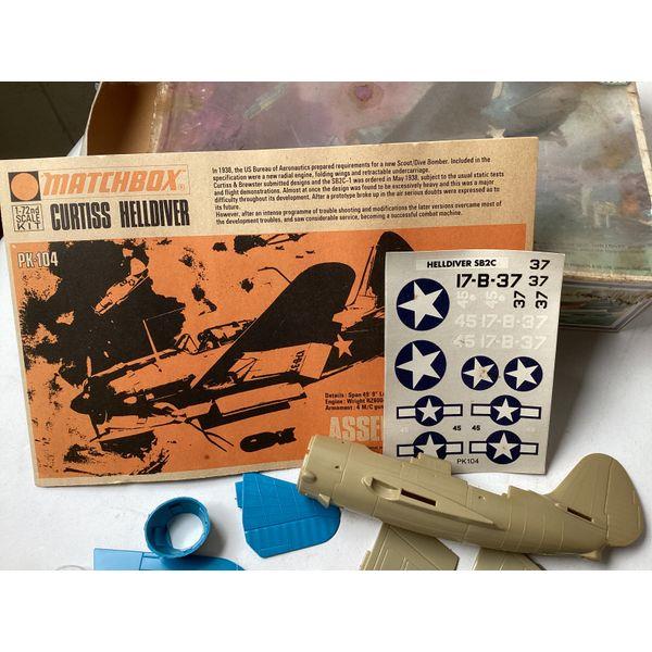 Matchbox Curtiss Helldiver - 1/72 Scale Kit - PK-104, Vintage Model Plane