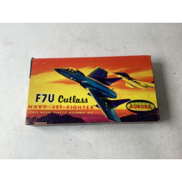 Aurora F7U Cutlass - Navy Jet Fighter, Scale Model, Plastic Assembly Kit