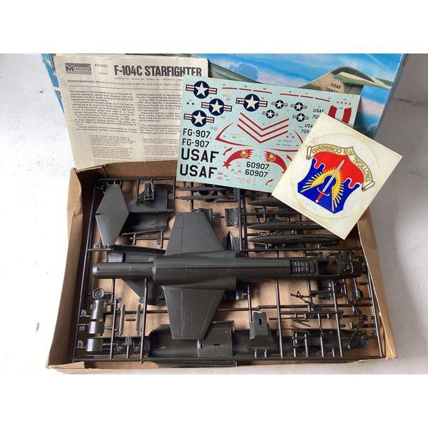 Monogram F-104C Starfighter - 1:48 Scale, Unassembled Model Kit - Olive Green Molded