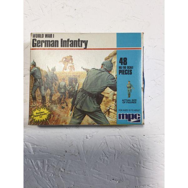MPC World War I German Infantry - 48 Piece HO/OO Scale Model Kit