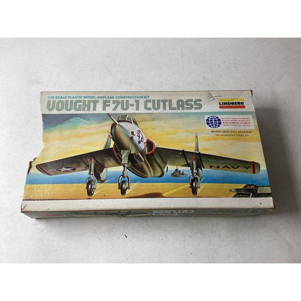 Lindberg Vought F7U-1 Cutlass - 1/48 Scale, Plastic Model Airplane Construction Kit
