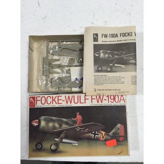 Hobby Craft Focke-Wulf FW-190A - 1/72 Scale Model Kit, German Air Force Fighter