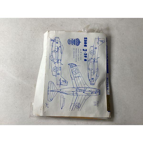 M.A.S Scale Program Saab J-29 Tunnan 1, Model Kit - Unassembled