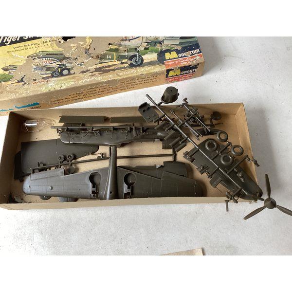 Monogram Tiger Shark - PA96:98, Vintage Model Kit, WWII Fighter Plane