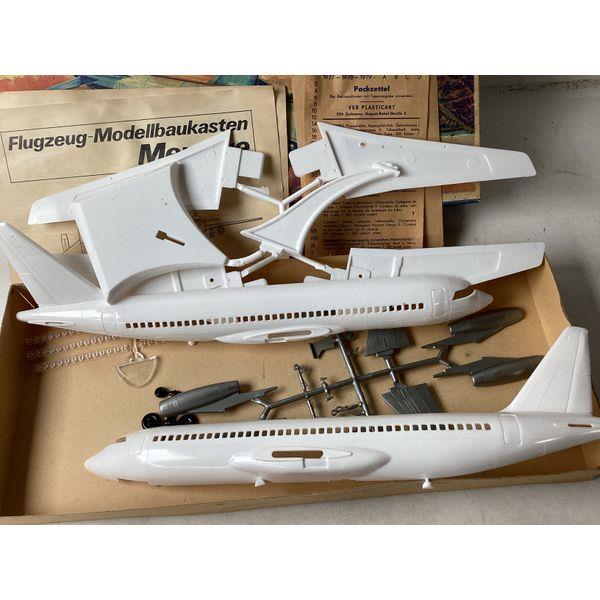 VEB Plasticart Mercure Flugzeug-Modellbaukasten, Airplane Model Kit, Vintage