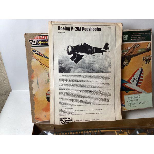 Minicraft Boeing P-26A Peashooter - 1/32 Scale, U.S. Army Fighter, Appears Sealed