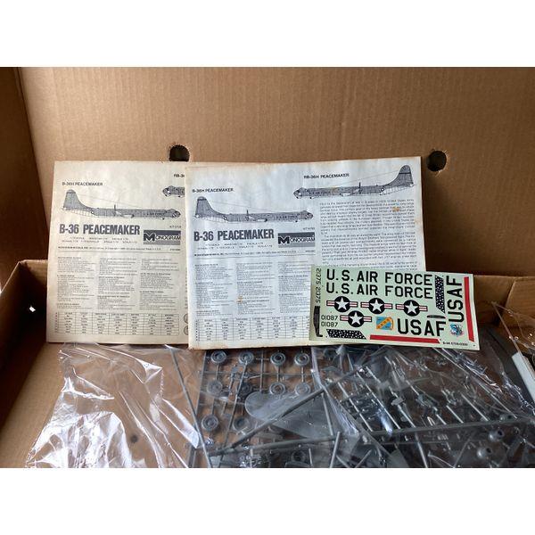 Monogram B-36 Peacemaker - 1/72 Scale, Unassembled Kit, Molded in Silver