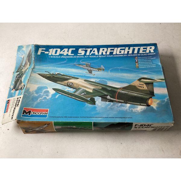 Monogram F-104C Starfighter - 1:48 Scale, Unassembled Model Kit - Olive Green Molded