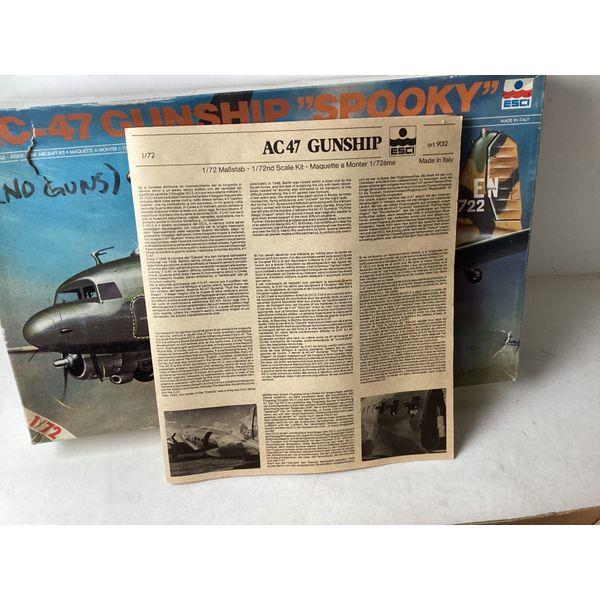 ESCI AC-47 Gunship Spooky, 1/72 Scale - Aircraft Kit