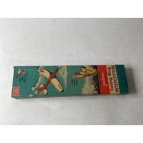 Jim Walker, Folding Wing Interceptor, Catapult Launcher - Vintage Toy, Collectible