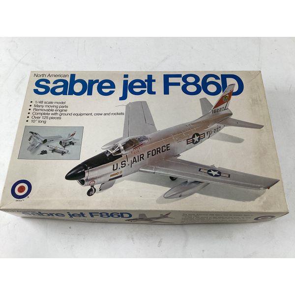 Entex North American F-86D Sabre Jet - 1/48 Scale Model Kit, Over 125 Pieces