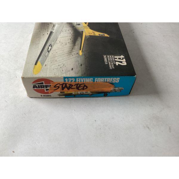 Airfix Flying Fortress 1/72 Scale - Started Kit - Vintage Model Plane, Collectible