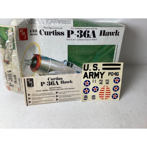 A-Tin Curtiss P-36A Hawk - 1/48 Scale, First A.A.F. Combat Victor, WWII