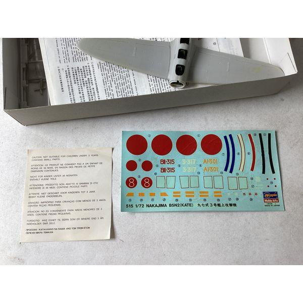 Hasegawa Nakajima B5N2 (KATE) - 1:72 Scale, Aircraft Model Kit
