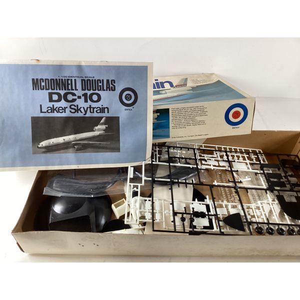FROG Laker Skytrain DC-10, 1/100 Scale Model Kit - Vintage Plane, Display Stand