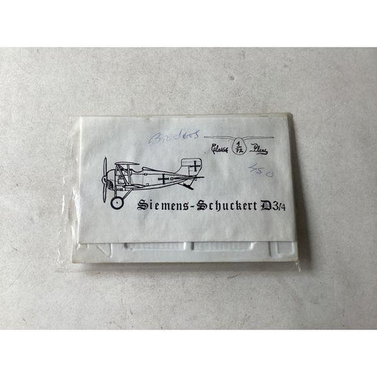 Glasek Siemens-Schuckert D3/4 - 1/72 Scale, Model Kit - Unassembled Parts