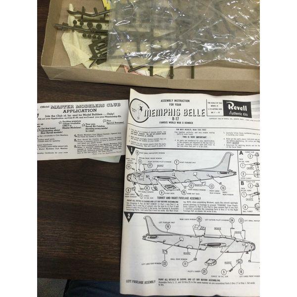 Revell B-17 F Series Flying Fortress Memphis Belle - Vintage Model Kit