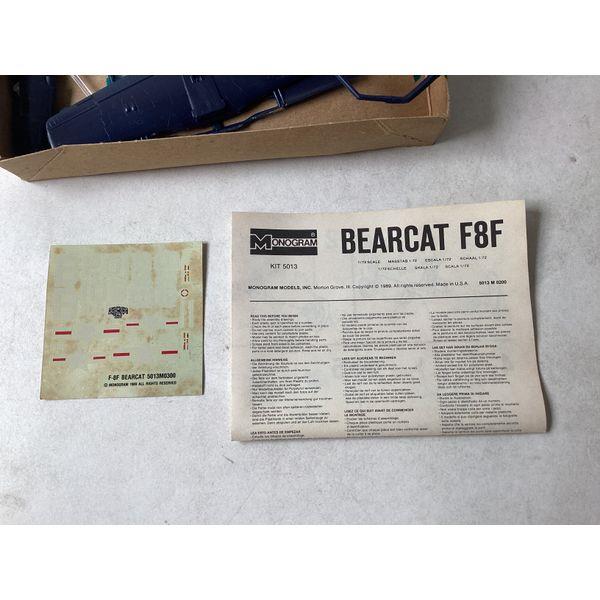 Monogram Bearcat F8F - 1/72 Scale Model Kit - Vintage 1986