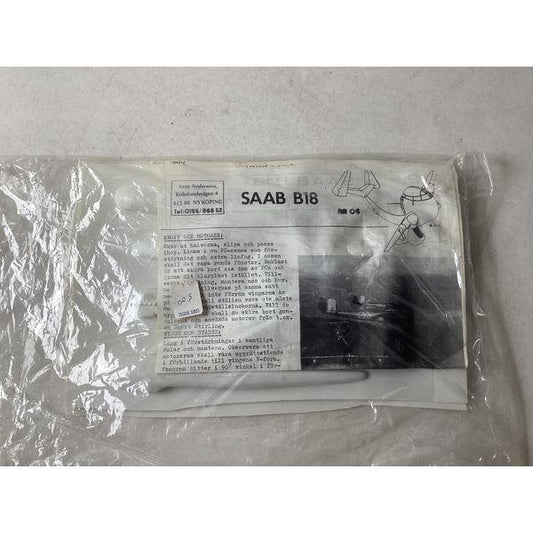 Arne Andersson Saab B18 - Model Kit, Vintage, Unassembled
